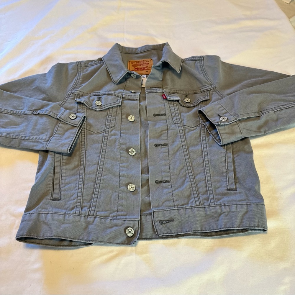 Levi’s 57511 Women’s Gray Denim Truckers Jean Jacket Size Medium